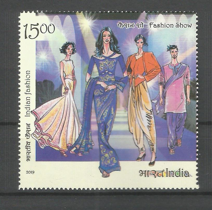India 2019 Indian Fashion – Fashion Show Mint stamp – The